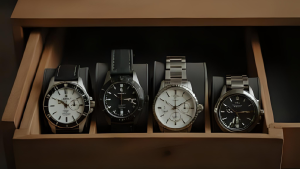 A stylish watch collection showcasing different designs for smart men