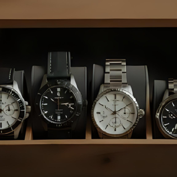 A stylish watch collection showcasing different designs for smart men