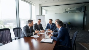 people in board room wearing their business watches
