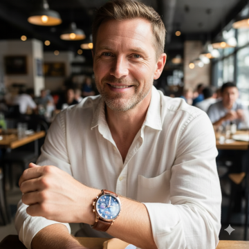 man wearing obsyss watches showing a nice style guide sample