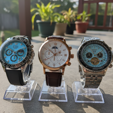 Watch complications of 3 watches are shown